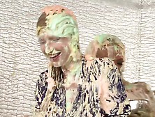Classy Eurobabes Get Messy In Bizarre Food Fight