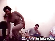 African Amateur Ebony Blowjob Threesome