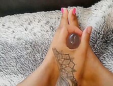 Would You Like To See My Hot Feet And How I Have The Cock Between Them?