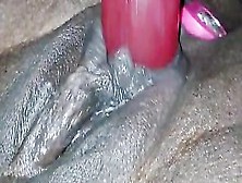 Toying My Creamy Soaked Snatch W/ 12" Double Cock W/ Jewel Hearted Hawt Pink Anal Plug In My Taut Butt