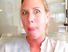 Slutty Amateur Blond Milf Gives A Webcam Performance