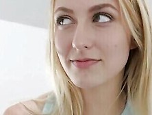 Beautiful Blonde Girl Bangs Her Stepbro Pov Style And Begs For His Sweet Cum