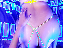 What A Big Ass In Neon!! I Spread My Big Ass For My Hot Husband In Doggystyle While He Records Me