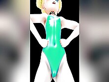 Hentai Mmd Alicia Bass Knight Dance 3D Blonde Girl Soft Green Suit Color Edit Smixix
