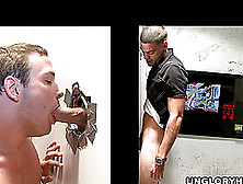 Guy Gets Tricked Into Giving A Gay Blowjob At A Gloryhole