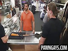 Amateur Stud Gets Naked For Some Pics At The Pawn Shop