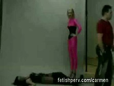 Elastic Babe Does Casting With Mistress<->