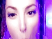 Party Cunt With Mouth Fucks Herself With A Neon Vibrator