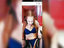 Ultra-Kinky Whorish Teen Opens Mouth,  Crosses,  Eyes,  And Gags On Faux-Cock.  Amazing!!