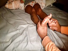 Mixed Bitch Gets Foot Massage