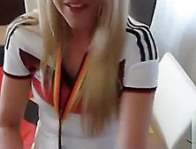 Amazing Blonde Celebrating Germany Win With Anal