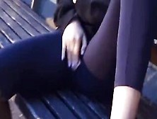 Cameltoe I Wore Tight Yoga Leggings Ripped Into Outdoors Orgasm
