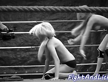 Bigtitted Eurobabe Wrestles Lesbian Beauty