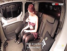Kattie Gold Gets Fingered & Fucked By Driver In A Public Backseat Fuckfest