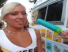 Kacey Jordan Is A Cheerleader Who Often Stops By The Ice Cream Truck