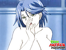 Blue Haired Hentai Bitch In Glasses