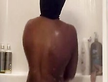 Gigantic Butt African Sagbuttz Does Trending Tiktok Dances Nude Into Shower