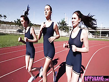 Lesbian Eighteen Years Old Athletes Tasted Vaginas After Workout