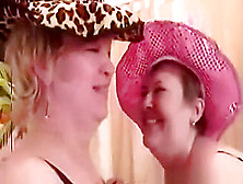 Sexy Elder Ladies Having Lesbian Action With Dildo