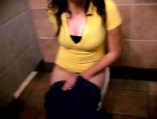 Girl Wasted On Toilet