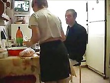 Blonde Teen Fucks Mature Guy In The Kitchen