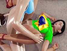Argentina X Brazil - Futa Anime Asian Cartoon - Missionary Anal + Cum-Shot