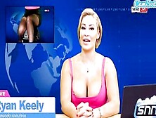 Camsoda - Huge Titties Mom Ryan Keely Enjoying Sybian While Reading The News