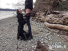 Jasper Blue In Wife Public Beach Blowjob & Facial With Stranger C