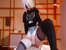 2B Riding A Dick In Her Tight Asshole