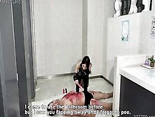 Japanese Fem Dom Sara Inserts A Thick Sex Toy Inside The Sub's Asshole