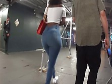 Candid Big Ass Black Girl Bubble Butt In Tight Jeans