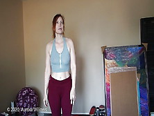 Hot Milf Doing Yoga In Sexy Red Yoga Pants