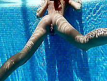 Tiffany Blonde Perfect Round Booty Teen Swims Underwater And Undresses