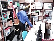 Officer Fucks Two Brunette Shoplifters