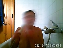 Voyeur Tapes A Big Boobed Girl Naked In The Bathtub