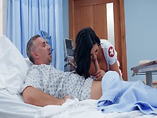 British Nurse Likes Tempting Man Into Banging And Cumming On Face