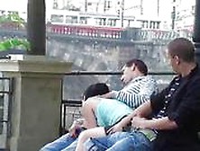 Public Threesome Sex On The Street Awesome
