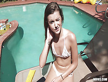 Raunchy Teenage Spied On By Her Pool 1 - Pervs On Patrol