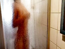 Women With Pretty Long Melons Takes A Shower