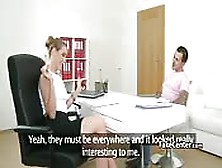 Female Agent Fucking In Office