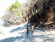Hot Latinas Angie And Maria Got Sex In Beach