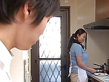 A Very Good Japanese Wife Cooks Him Dinner And Gives A Handjob