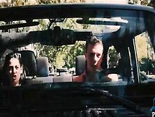 Outdoor Public Sex With A Hot Brunette On The Road Trip