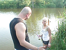 He Fucks A Sweet Blonde Pigtailed Cutie By The Lake