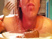 Toilet Slave Eats A Full Plate Of Shit
