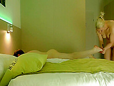 Blonde Massage In Bedroom With Oil Part A