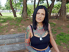 Tattooed Brunette Adel Asanty Is Ready For Hard Sex With A Stranger