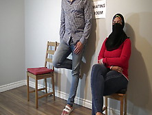 Married Arab Woman Gets Cumshot In Public Waiting Room.