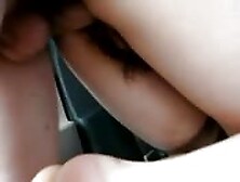 Hairy Asian Pussy Fucked In The Car