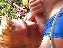 Hot Twink Sucks Bears Cock Outdoors